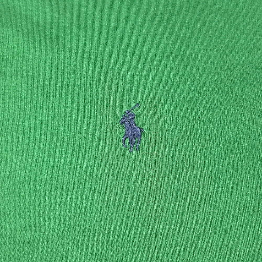 Polo Ralph Lauren Custom Fit Long Sleeve Polo Shirt Green XL Cotton Pony